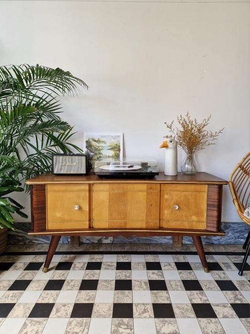 Vintage sixties dressoir | platenspeler meubel | kast retro, Huis en Inrichting, Kasten |Televisiemeubels, Zo goed als nieuw, Minder dan 100 cm