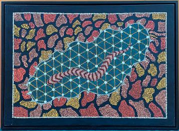 Œuvres d'art acrylique sur toile, arts aborigènes