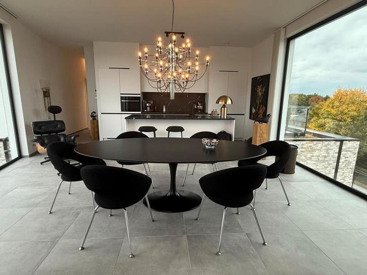 table 244x137 tulipe eero saarinen chaises tulipe, Maison & Meubles, Tables | Tables d'appoint, Enlèvement ou Envoi