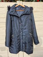 Elisa Rosa donkerblauwe winterjas met afneembare kap, Blauw, Maat 46/48 (XL) of groter, Ophalen of Verzenden, Zo goed als nieuw
