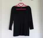 Zwart soepel T-shirt blouse van H&M Maat M met 3/4 mouwen, Maat 38/40 (M), Ophalen of Verzenden, Zwart