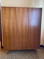 Teakhouten garderobekast, Huis en Inrichting, Kasten | Kleerkasten, Ophalen, Années '60, Gebruikt, 100 tot 150 cm