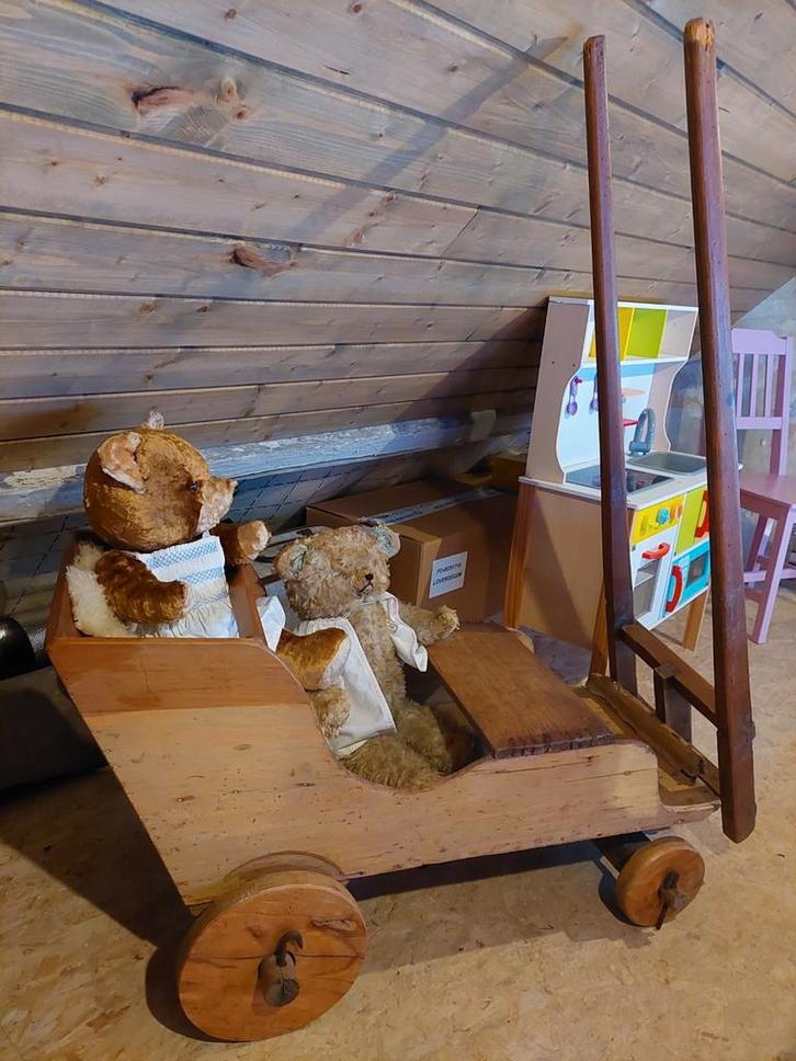 Antieke hondenkar, volledig in hout, Antiek en Kunst, Antiek | Overige Antiek, Ophalen