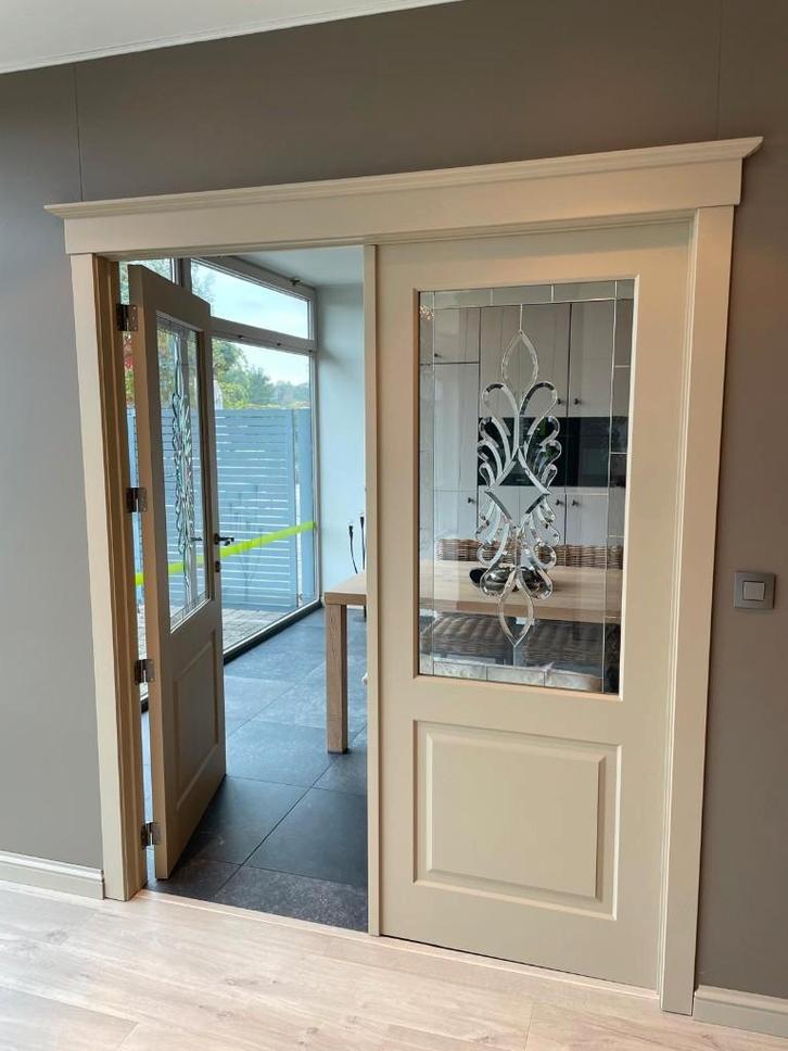 binnendeur, Doe-het-zelf en Bouw, Deuren en Vliegenramen, Nieuw, Binnendeur, 200 tot 215 cm, 120 cm of meer, Glas, Hout, Ophalen