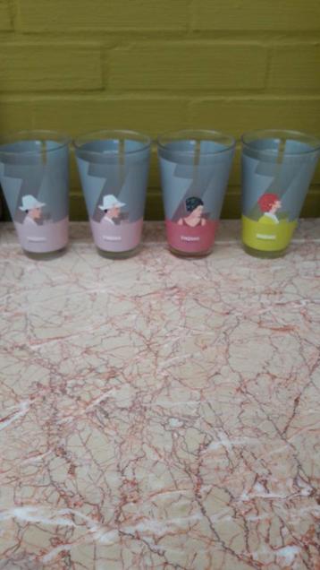 4 Vintage Cinzano glazen, nieuw  beschikbaar voor biedingen