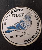 F: vintage sticker café De rappe Duif Sint-Niklaas, Ophalen of Verzenden, Zo goed als nieuw, Bedrijf of Vereniging