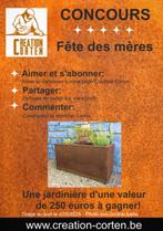 Gagnez une jardinière de 250 euros en acier corten, Tuin en Terras, Bloembakken en Plantenbakken, Ophalen, Nieuw, Tuin