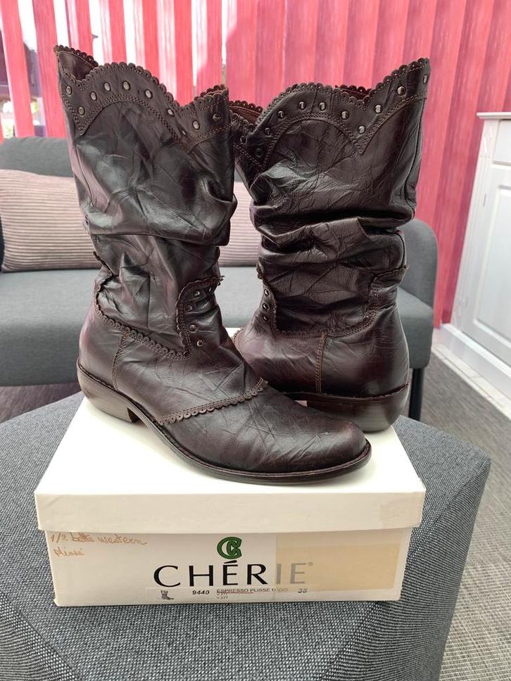 Bottes Western Cuir, Kleding | Dames, Schoenen, Gedragen, Lage of Enkellaarzen, Bruin, Ophalen
