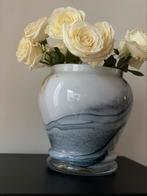 Grand vase à l'aspect marbré, Moins de 50 cm, Enlèvement ou Envoi, Autres couleurs, Comme neuf