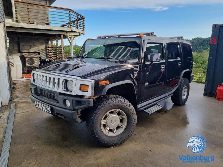Hummer H2 6.0 V8 AUT 330 PK 2004 Zwart Youngtimer, Auto's, Hummer, Bedrijf, H2, 4x4, ABS, Airbags, Boordcomputer, Centrale vergrendeling