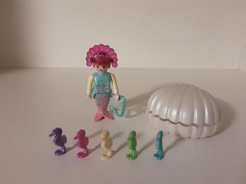 PLaymobil zeemeermin met schelp en zeepaardjes - compleet, Kinderen en Baby's, Speelgoed | Playmobil, Zo goed als nieuw, Complete set