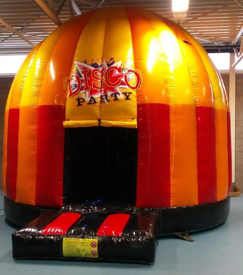 Disco springkasteel 5m x 5m, Hobby en Vrije tijd, Feestartikelen, Gebruikt, Feestartikel, Ophalen