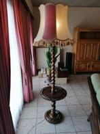 Handgemaakte lampadaire rond 1945, Ophalen, Gebruikt, Jaren 40, Hout