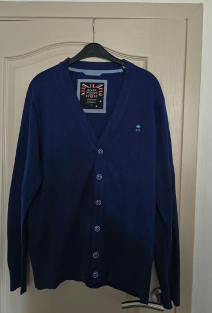 Gilet met knopen en lange mouwen, Kleding | Heren, Truien en Vesten, Gedragen, Maat 52/54 (L), Blauw, Ophalen