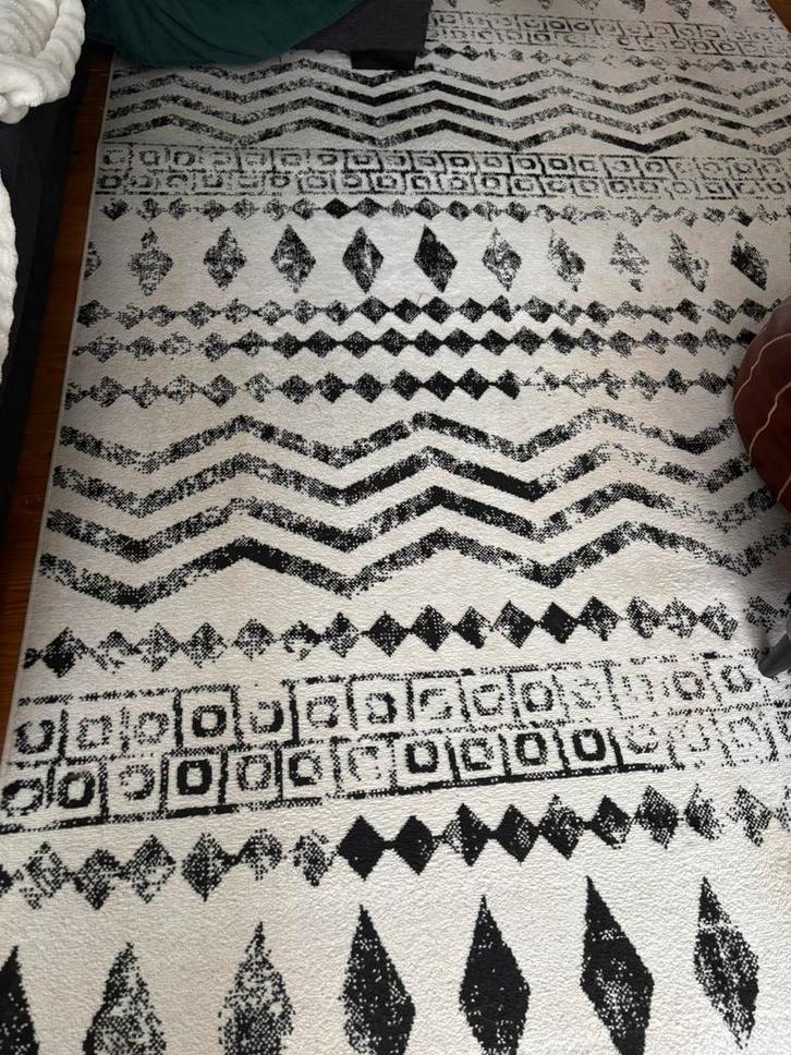 Groot Scandinavisch vloerkleed (200x290 cm), Huis en Inrichting, Stoffering | Tapijten en Vloerkleden, Gebruikt, Wit, Ophalen