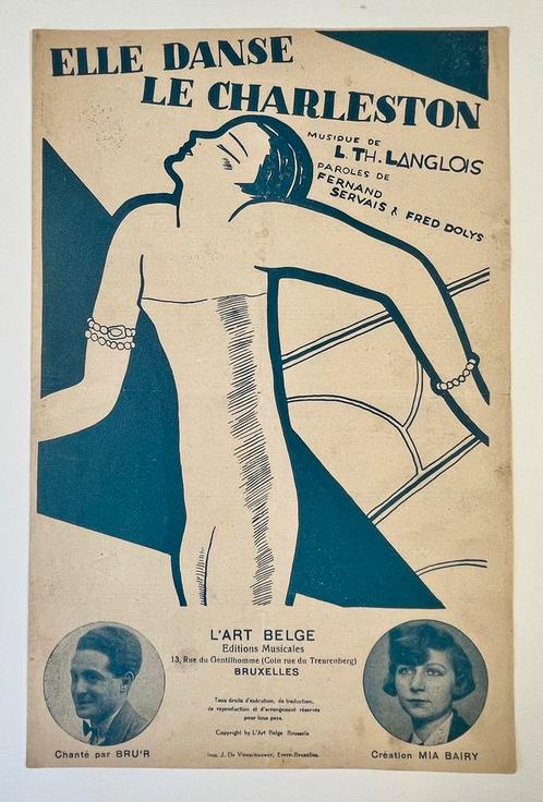 Magritte - Cover partituur in Zincografie - 1927 - 27x17,5cm, Antiek en Kunst, Kunst | Etsen en Gravures, Ophalen of Verzenden