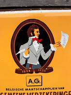 AG Verzekeringen emaille reclamebord, Ophalen of Verzenden, Gebruikt, Reclamebord