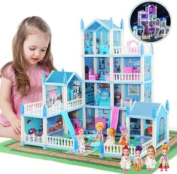 Maison de poupée avec meubles et accessoires LIVRAISON GRATU, Envoi, Neuf, Maison de poupées