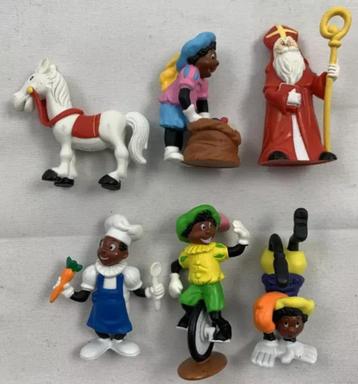 Sinterklaas Zwarte Piet poppetjes figuren 6 stuks Blokker beschikbaar voor biedingen