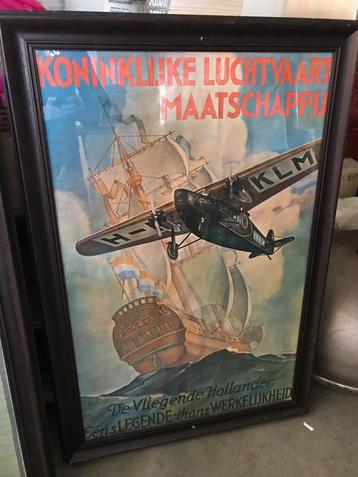 Affiche ancienne sous cadre en bois, Rectangulaire vertical, Avec cadre, A1 jusqu'à A3, Comme neuf