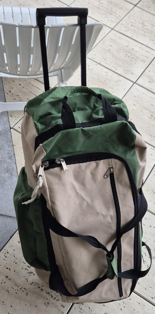Ruime reistas met 2 wielen, Handtassen en Accessoires, Tassen | Reistassen en Weekendtassen, Gebruikt, Groen, 60 tot 80 cm, 30 cm of meer