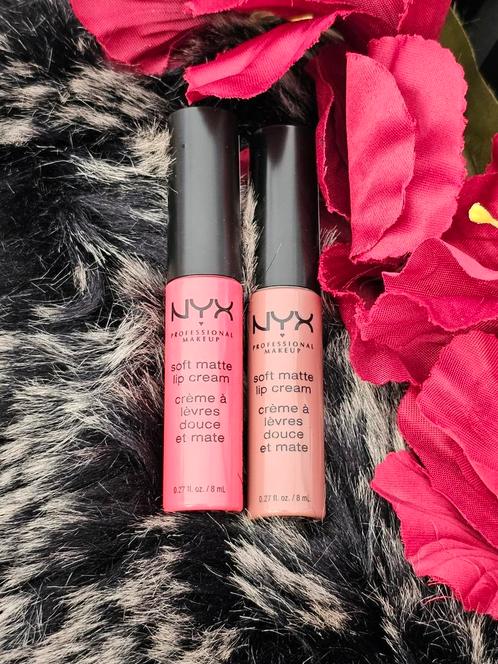 Set van 2 vloeibare lipsticks Nyx mat soft matte cream, Handtassen en Accessoires, Uiterlijk | Cosmetica en Make-up, Zo goed als nieuw