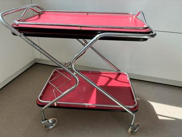 Chariot de service TORCK avec plateau. Vintage années 60, 55 à 75 cm, Enlèvement, Utilisé, 60 cm ou plus