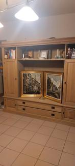 Eik landelijke tv en boekenkast, Huis en Inrichting, Ophalen, Zo goed als nieuw