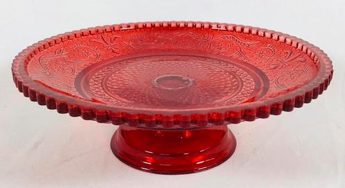 Antiek depression glazen Cakestand fruitmand middenstuk, Antiek en Kunst, Antiek | Glaswerk en Kristal, Ophalen of Verzenden