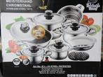 Kookpottenset in 18/10 Inox, Nieuw in Verpakking, Huis en Inrichting, Ophalen, Inox, Nieuw, Pannenset