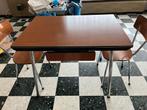 Keukentafel met 4 stoelen, Huis en Inrichting, Ophalen, Overige materialen, Gebruikt, 100 tot 150 cm