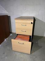 Houten bureaukast met slot (4 exemplaren), Huis en Inrichting, Bureaus, Ophalen, Zo goed als nieuw, Bureau