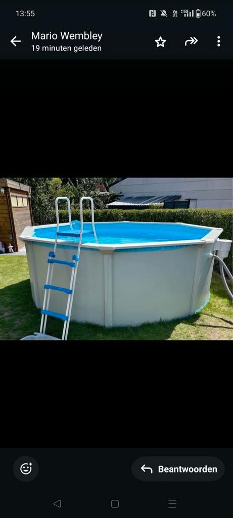 GRE ZWEMBAD NIEUW MET ZANDFILTER + LADDER + ZWEMBADSTOFZUIGE, Tuin en Terras, Zwembaden, Nieuw, Ophalen