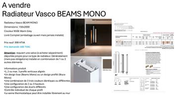 Radiateur Vasco Beams Mono, Enlèvement, Comme neuf, Radiateur