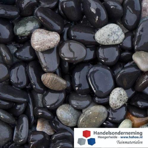 Beach pebbles zwart grind antraciet ronde siergrind tuin pad, Tuin en Terras, Grind, Keien en Split, Nieuw, Grind, Antraciet, Verzenden
