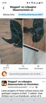 Hoge leren knie laarzen spitse punt, Dieren en Toebehoren, Ophalen of Verzenden, Zo goed als nieuw