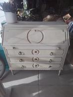 Eiken secretaire  in crackle  ecru, Huis en Inrichting, Ophalen