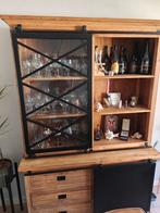 Prachtige glazen kast met schuifdeuren, Antiek en Kunst, Ophalen