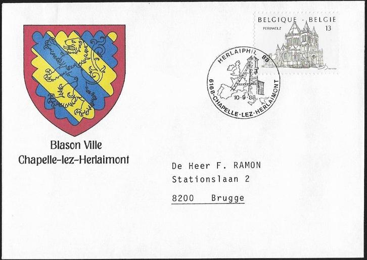 1988 - BELGIË - Herlaiphil 88 [Y&T 2292] + CHAPELLE, Postzegels en Munten, Postzegels | Europa | België, Gestempeld, Frankeerzegel