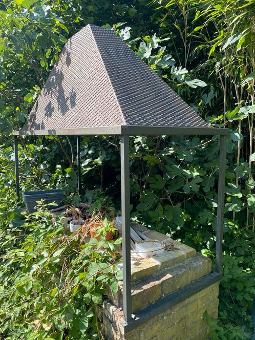 Metalen overkapping (barbecue, …), Tuin en Terras, Barbecue-accessoires, Gebruikt, Ophalen