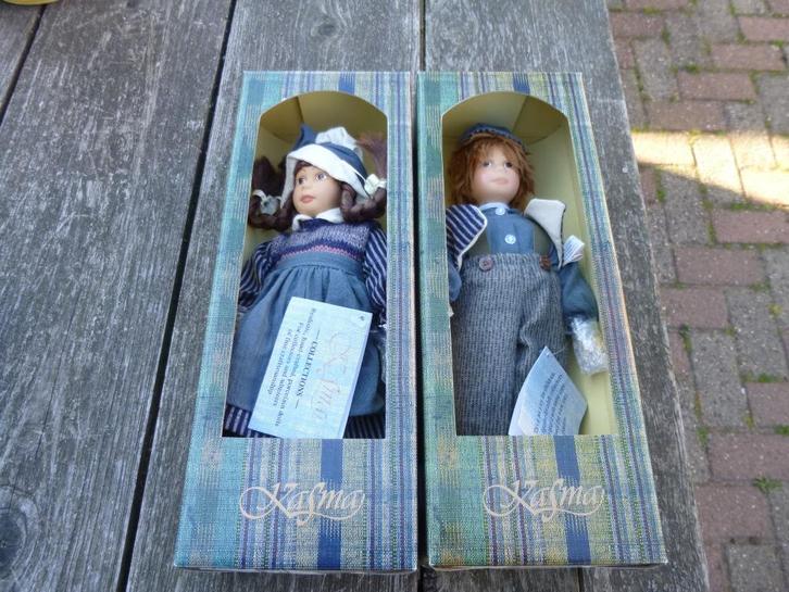 Een paar zeer mooie handgemaakte porseleinen poppen., Antiek en Kunst, Curiosa en Brocante, Ophalen of Verzenden