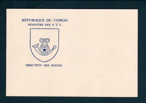 2 wenskaarten van het postkantoor van de Republiek Congo 196, Postzegels en Munten, Postzegels | Afrika, Gestempeld, Overige landen