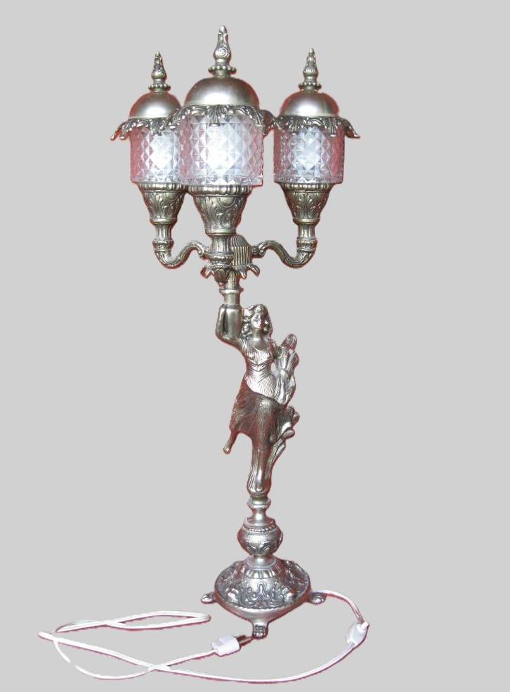 Vintage staande lamp met aparte lichtpunten., Antiek en Kunst, Antiek | Verlichting, Ophalen