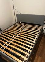 Lit Ikea 160x200 avec sommier, Gris, Tissu, Enlèvement, Utilisé