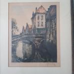 Hebbelinck Roger, litho Meebrug Brugge, Antiek en Kunst, Kunst | Litho's en Zeefdrukken, Ophalen of Verzenden