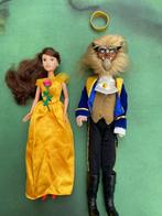 Belle en Prins/Het Beest: Twee Poppen + Roos, Kinderen en Baby's, Ophalen of Verzenden, Gebruikt, Barbie