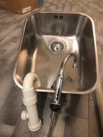 Spoelbak merk Franke voor onderbouw met kraan en sifon, Ophalen, Zo goed als nieuw