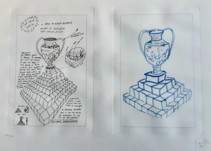 Zeldzame litho van Jason Rhoades 1965 – 2006, Antiek en Kunst, Kunst | Litho's en Zeefdrukken, Ophalen