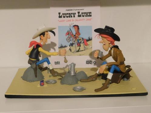 2 x Lucky Luke Bang Bang Collection by LMZ, Verzamelen, Stripfiguren, Zo goed als nieuw, Beeldje of Figuurtje, Overige figuren