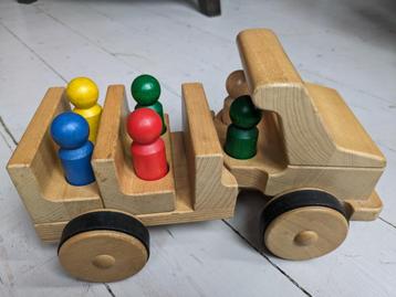houten speelgoedauto 30cm